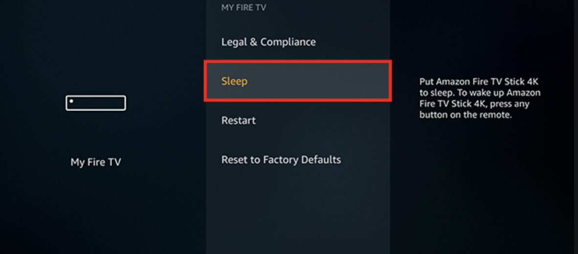 Turning off firestick