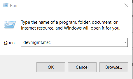 run dialogue box