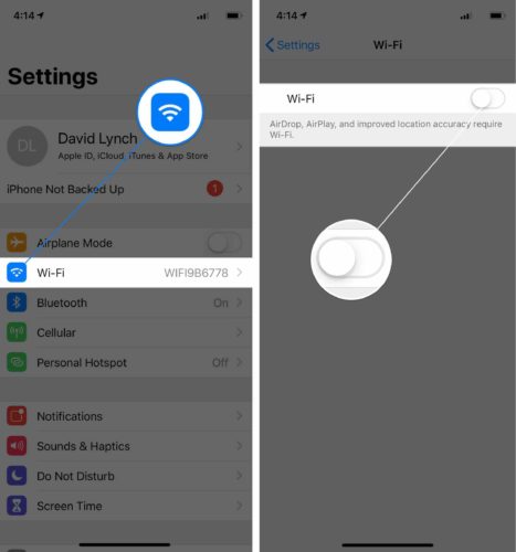 turn on wifi : iPhone Keeps Disconnecting From WiFi 