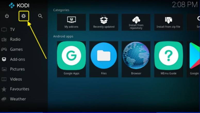 kodi settings