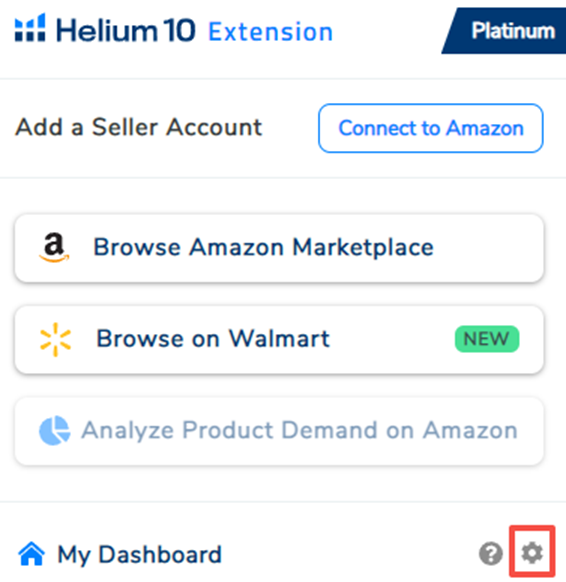 Click on icon in the Chrome extension menu.