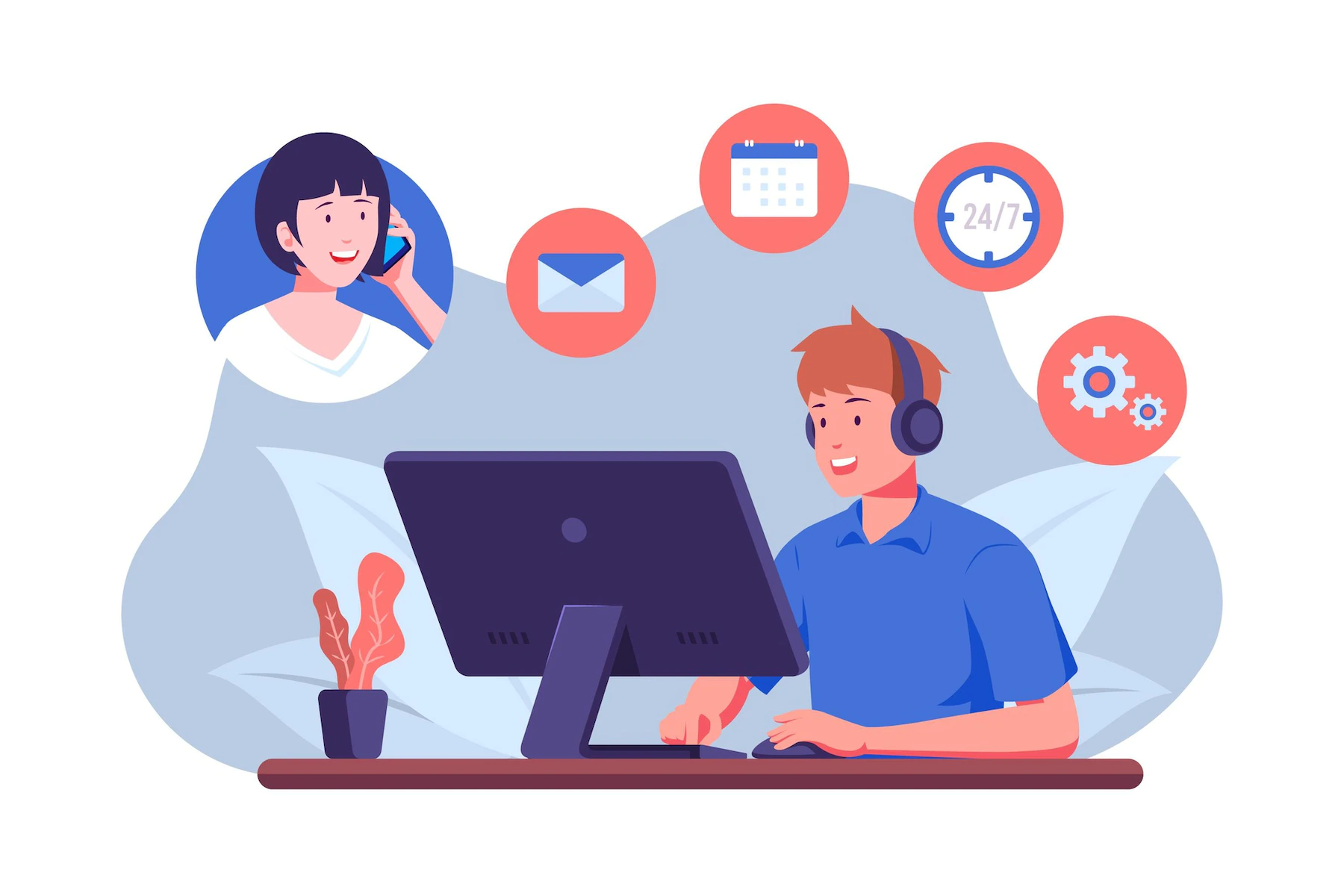 Seamless Customer support system placed