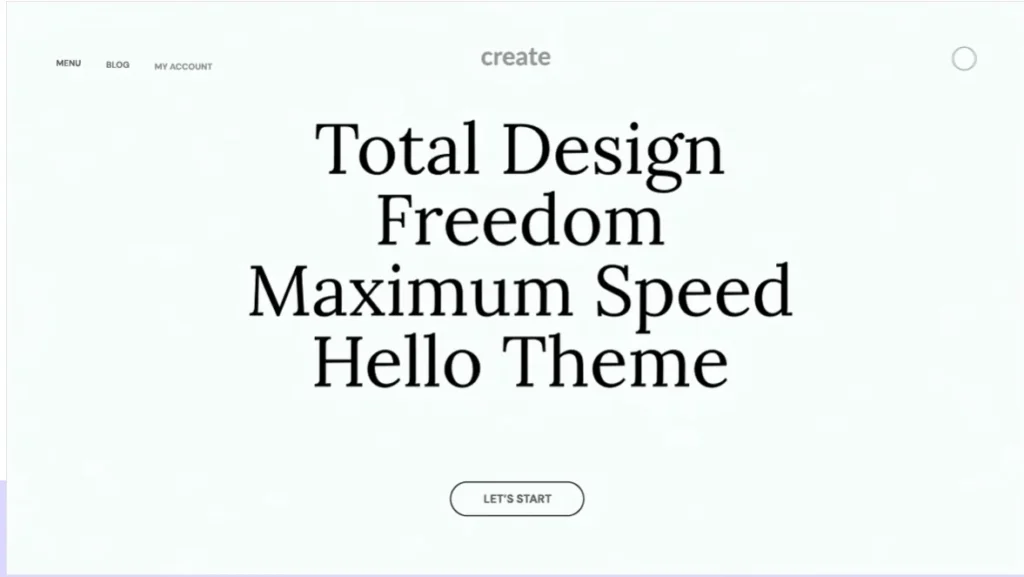 Elementor Hello Theme