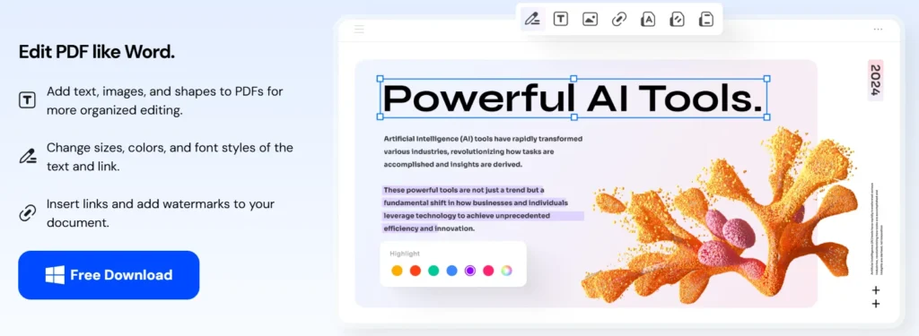 Pdfelement key features