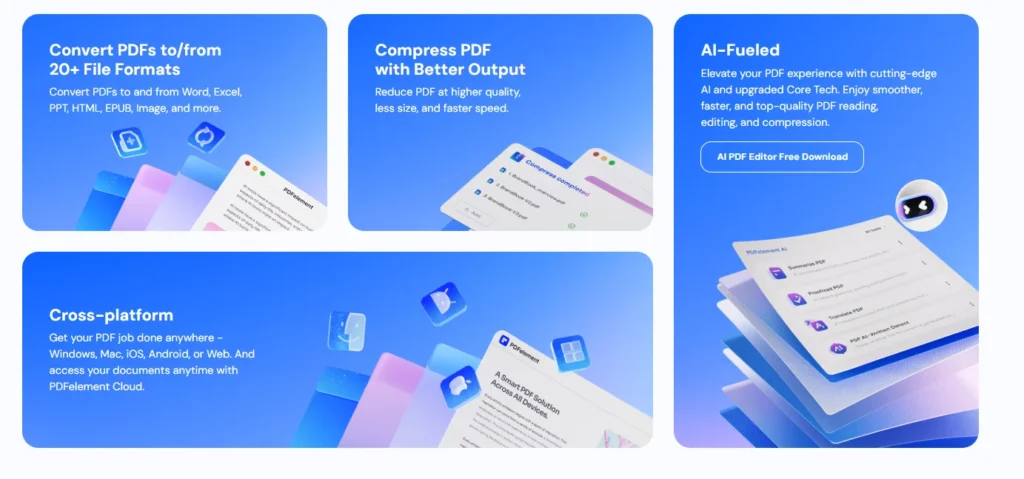 Wondershare pdfelement key features