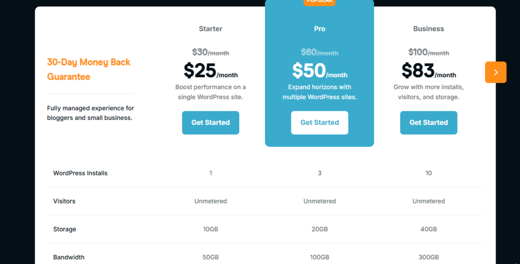 Rocket.net Hosting Plans and Pricing Plans