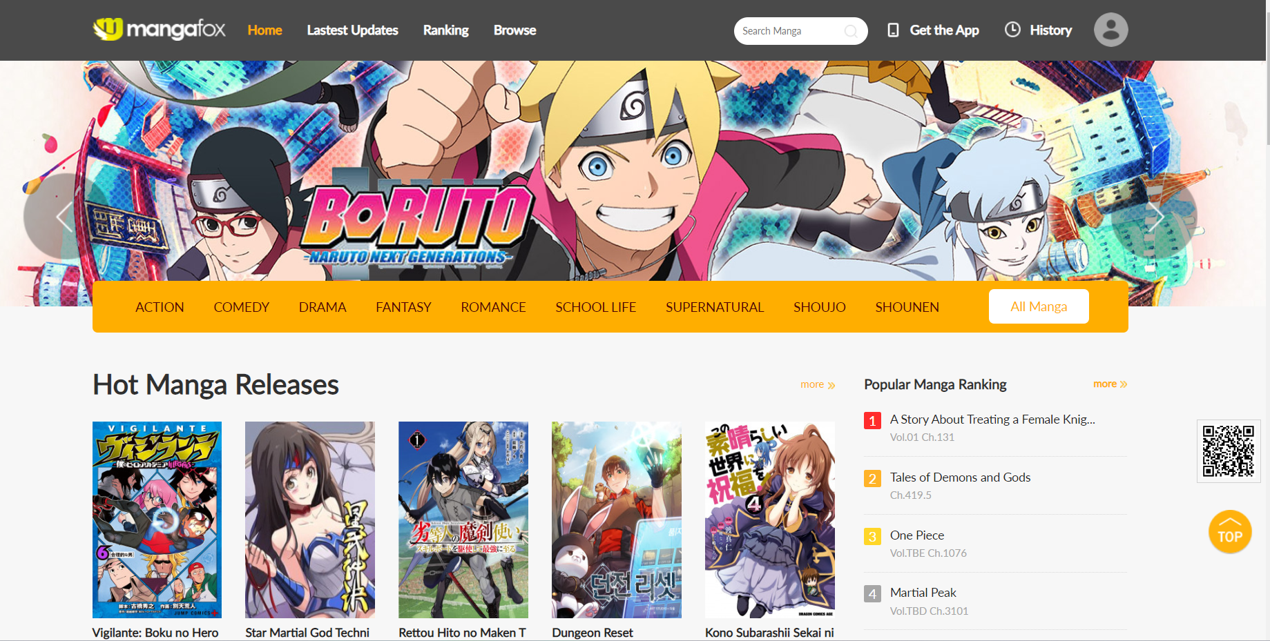 MangaFox.me- Best Manga Websites