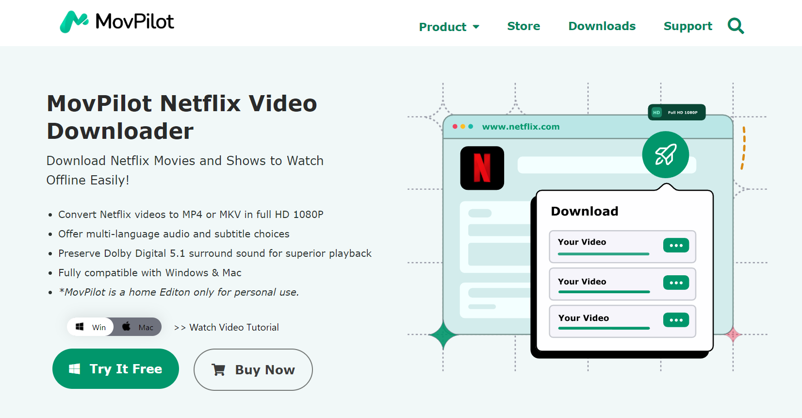 MovPilot Netflix Video Downloader