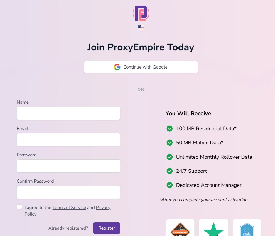 Proxyempire getting Started