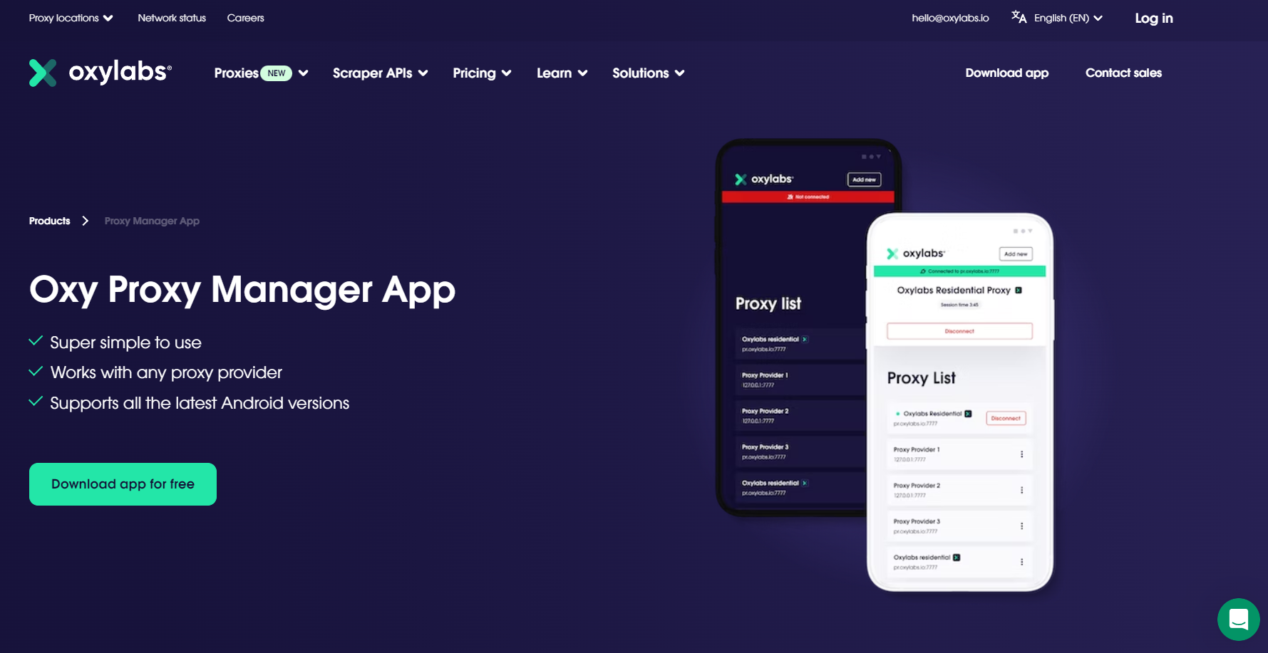 Oxy Proxy Manager Overview
