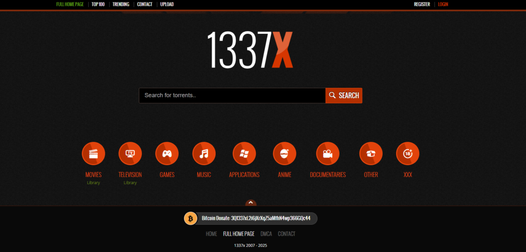 1337x — Best Torrent Proxy Providers for Diverse Content Range