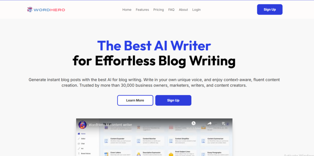 WordHero Overview - WordHero vs Rytr
