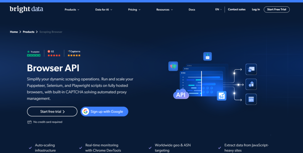Bright data browser scraping review