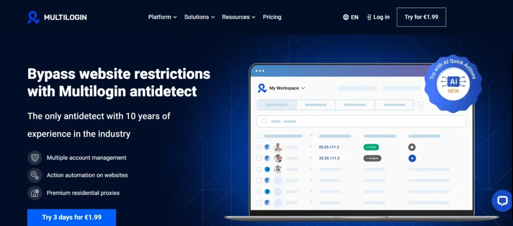 Mutlilogin Antidetect browser