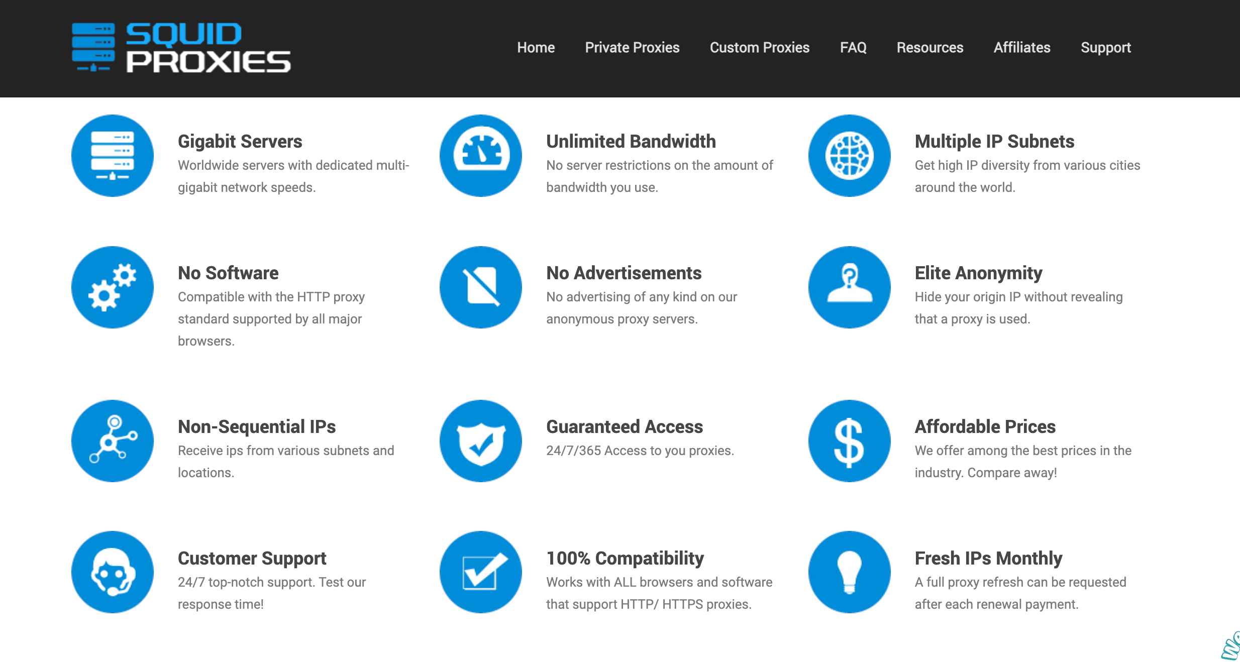 Features Of Squid Proxies