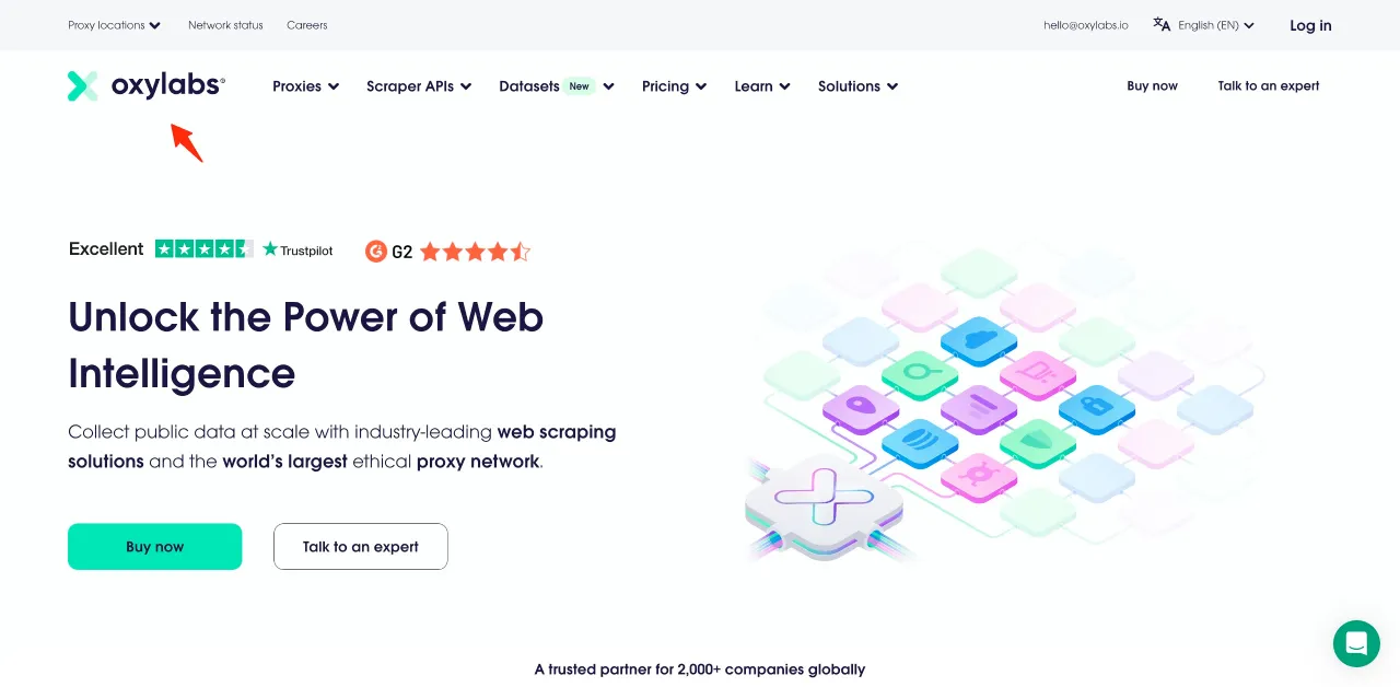 Oxylabs Homepage Oxylabs Homepage