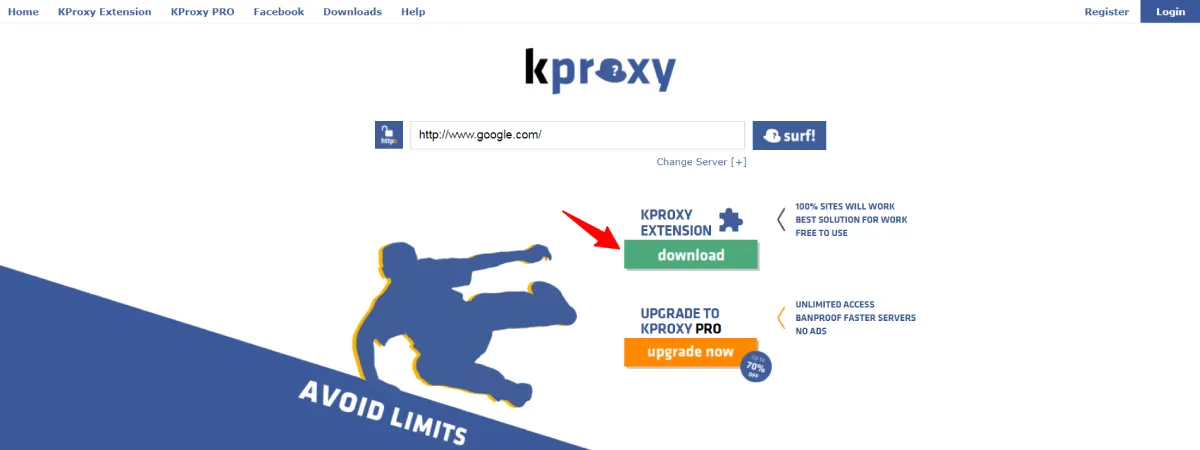 kproxy free anonymous proxy