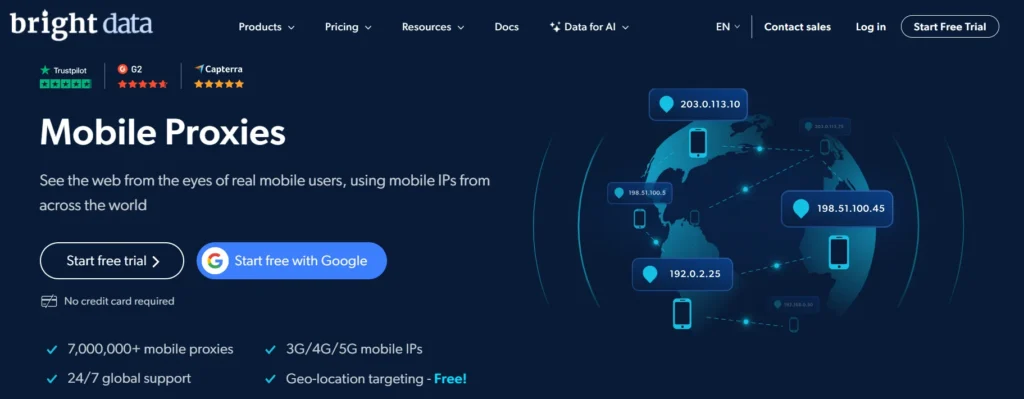 Bright Data Mobile Proxy Providers 