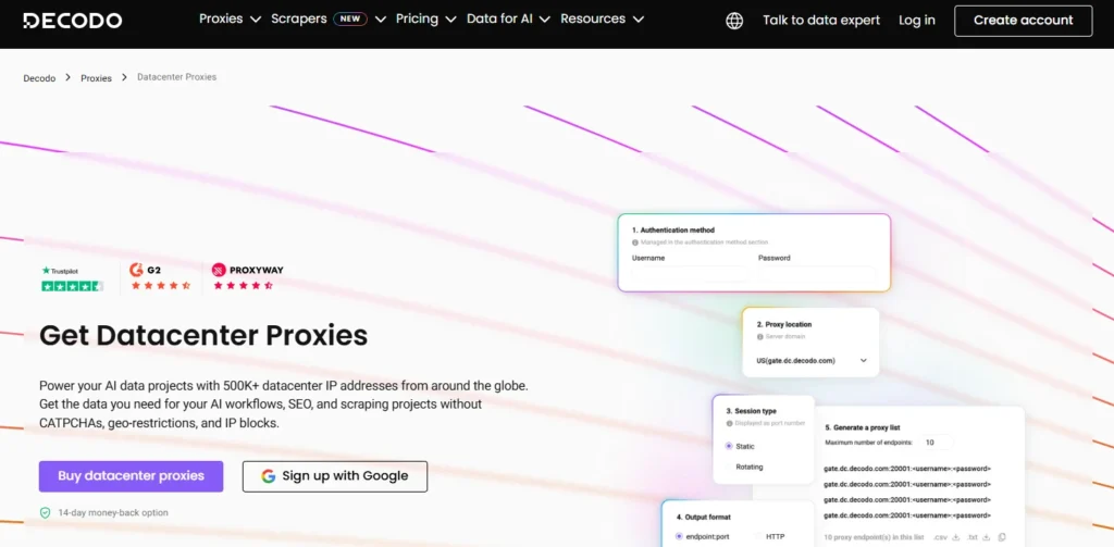 Decodo Datacenter proxies