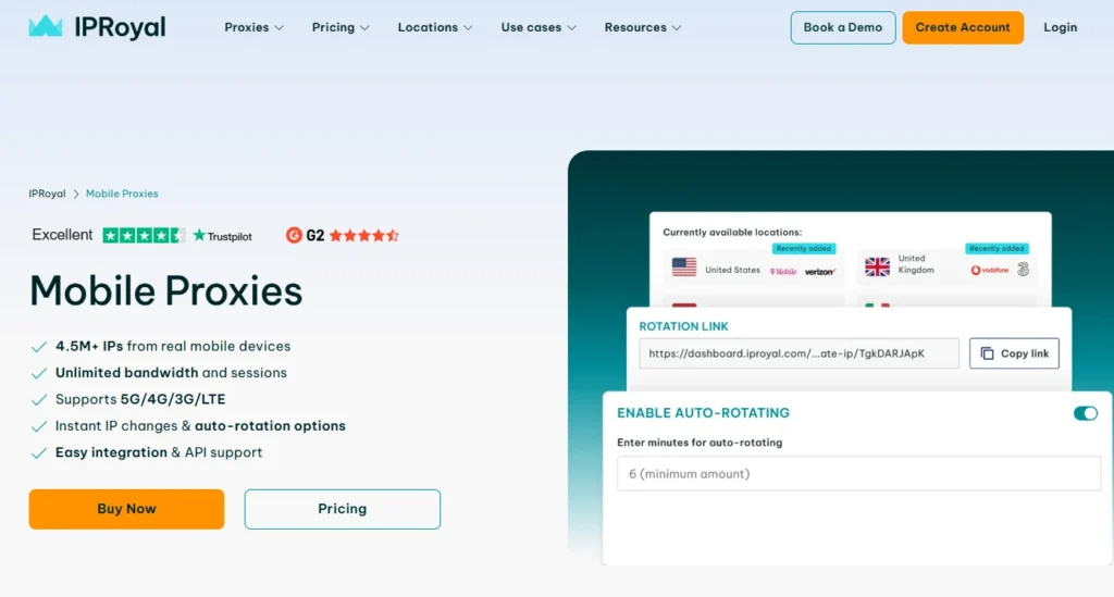 IPRoyal Mobile proxies