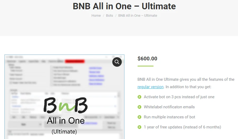 Bnb All in one Pricing