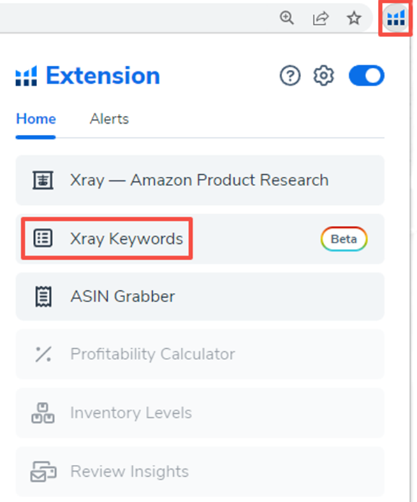 Helium 10 Chrome Extension