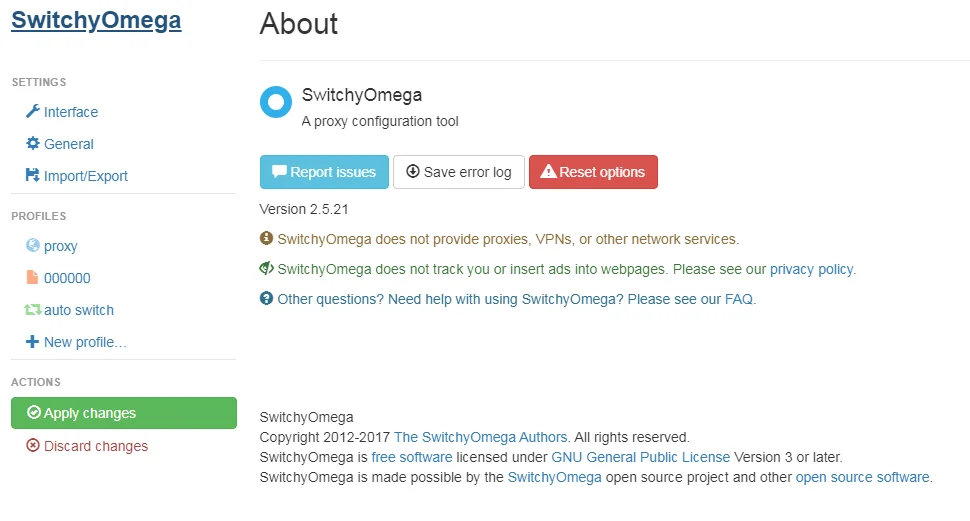 SwitchyOmega homepage