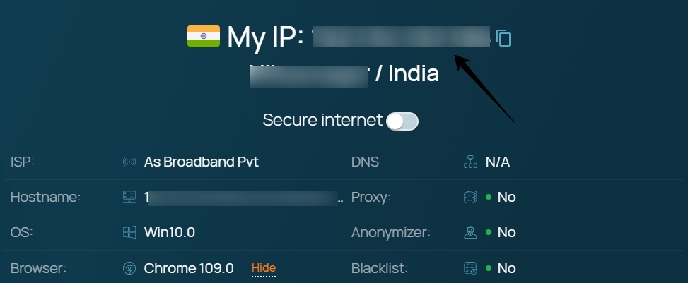 Check your IP address