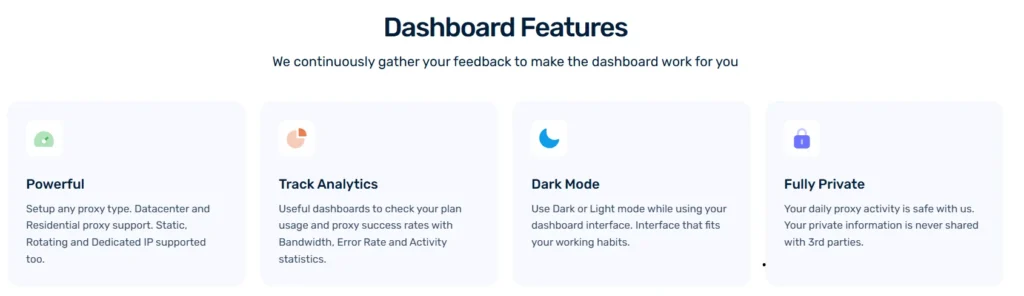 webshare Dashboard