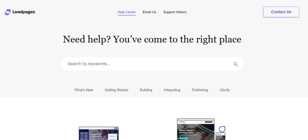 Leadpages help center