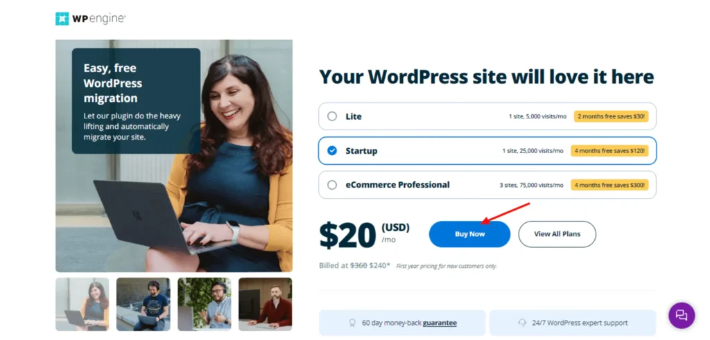 WP Engine pricing 1