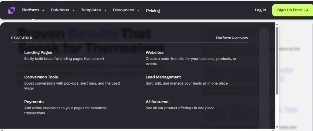 features of leadpages