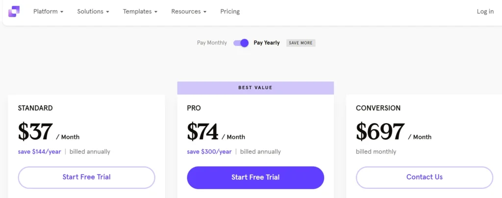 leadpages pricing plans
