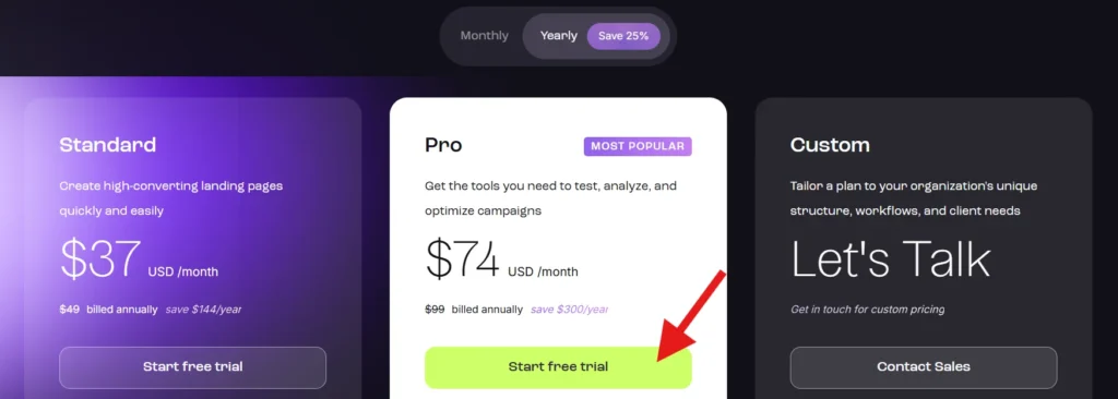 Leadpages free trial to get started 
