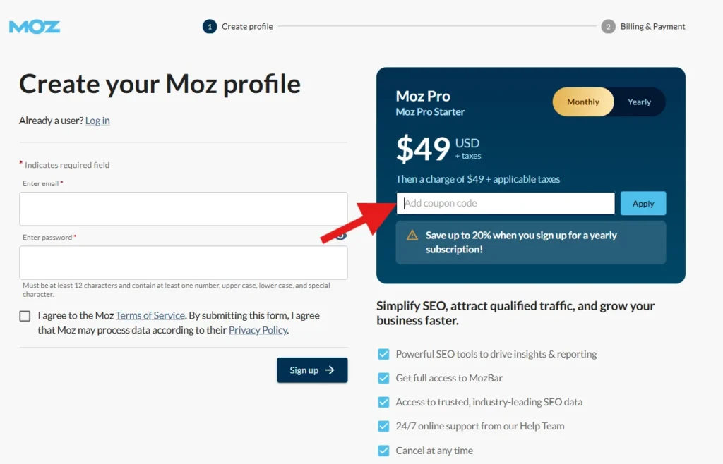 Moz Coupon CA