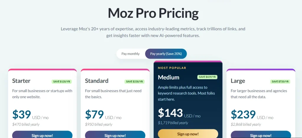 Moz pro discount 