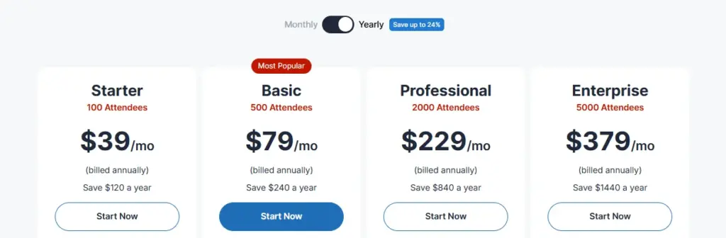 Webinarjam Current Pricing 