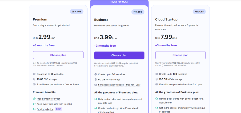 Hostinger Affordable Pricing