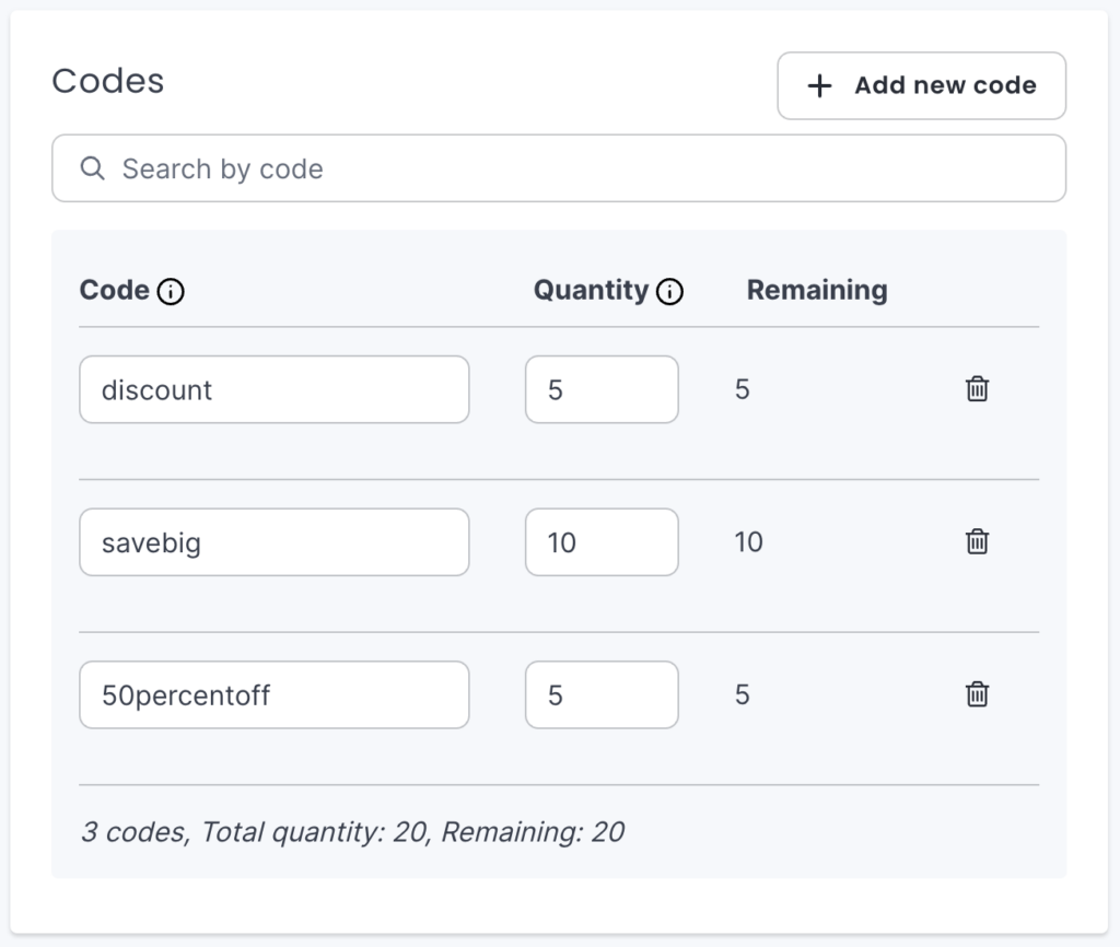 Codes