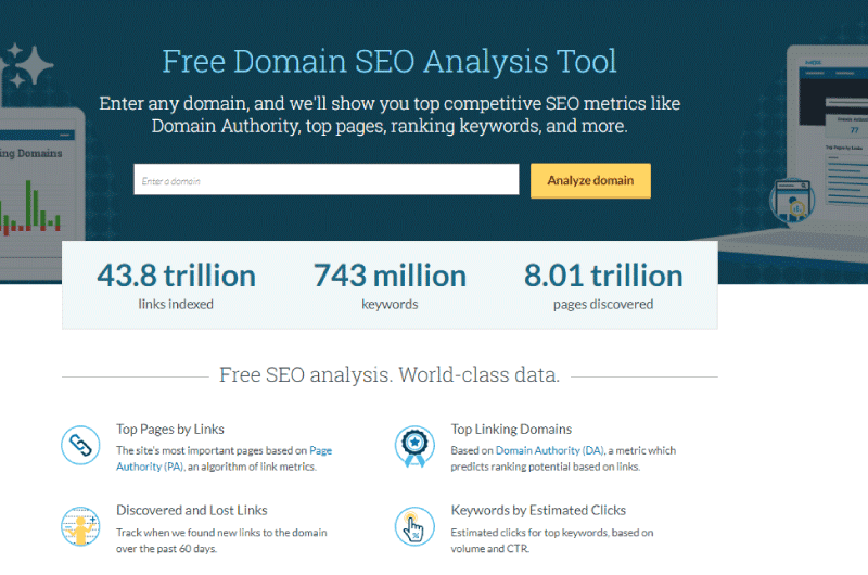 Moz Pro Domain Analysis