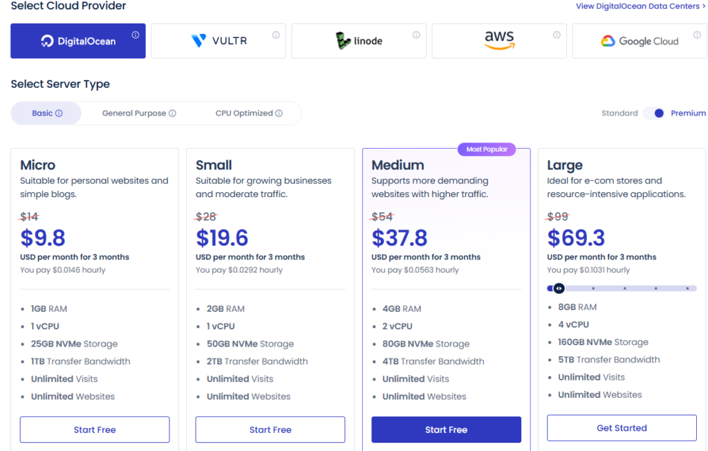 Select Your Hosting Plan