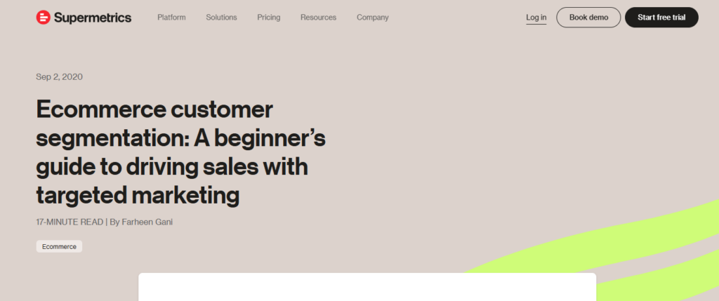 Supermetrics Advanced Filtering & Segmentation