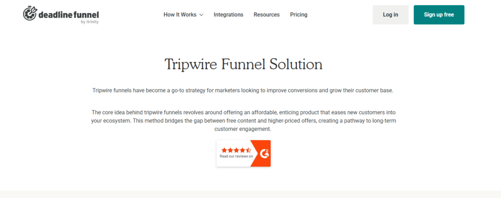 Deadline Funnel Tripwire Funnel Solution