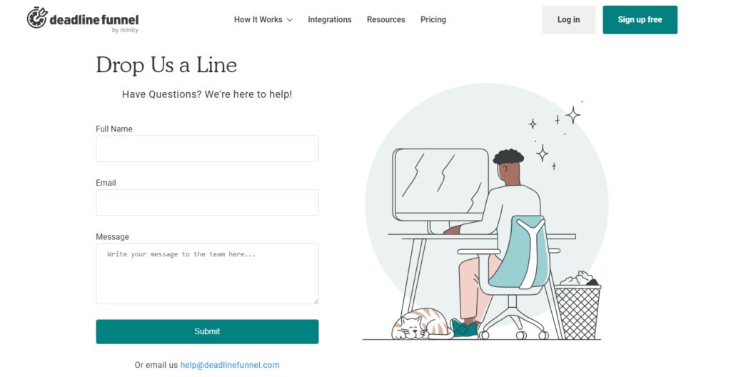 Customer Support Offered by Deadline Funnel