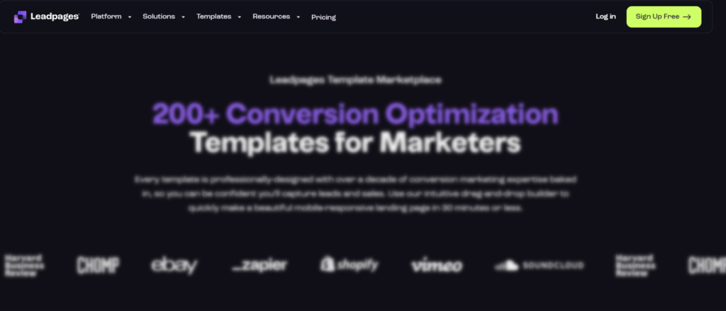 Leadpages High Converting Website
