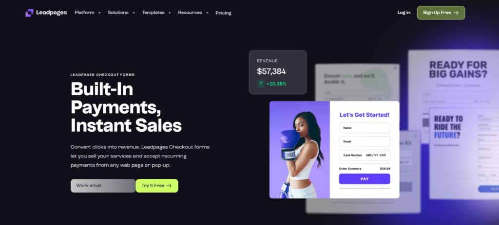 Leadpages Online Sales and Payments