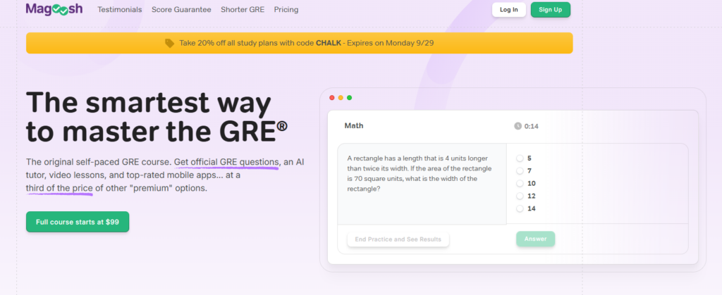 Magoosh GRE Prep Course