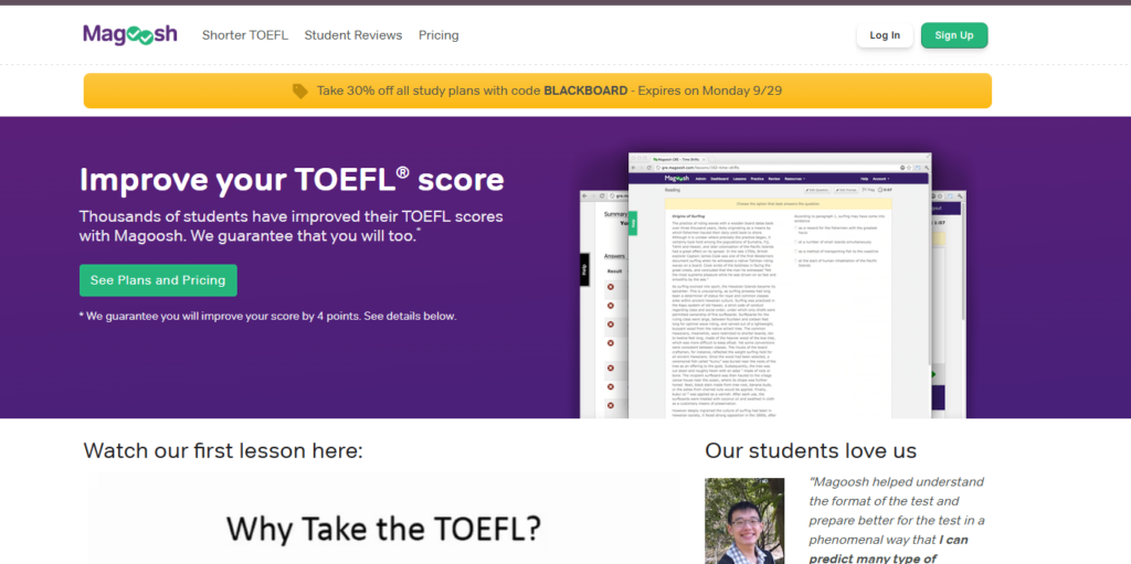 Magoosh TOEFL Prep Course