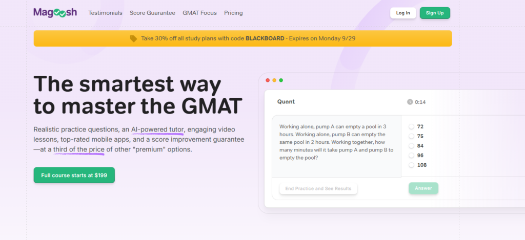 Magoosh GMAT Prep Course