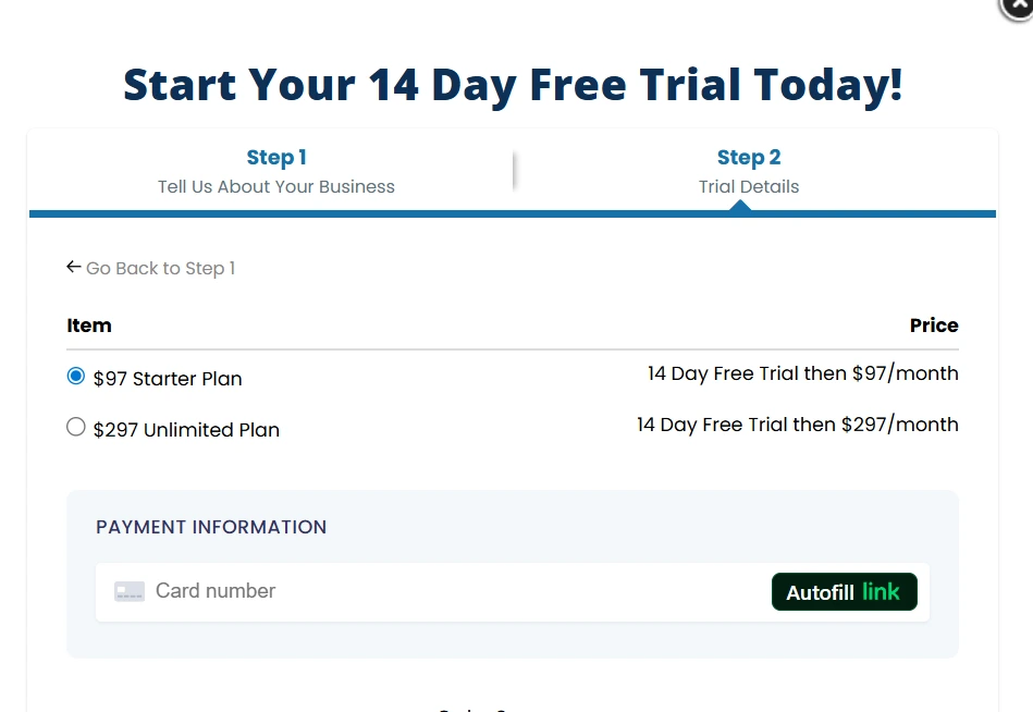 14 days free trial